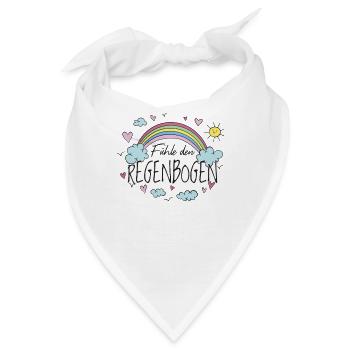 Fühle den Regenbogen Entspannung - Bandana - Weiß - Vorne