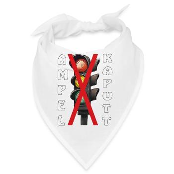 AMPEL KAPUTT - Bandana - Weiß - Vorne
