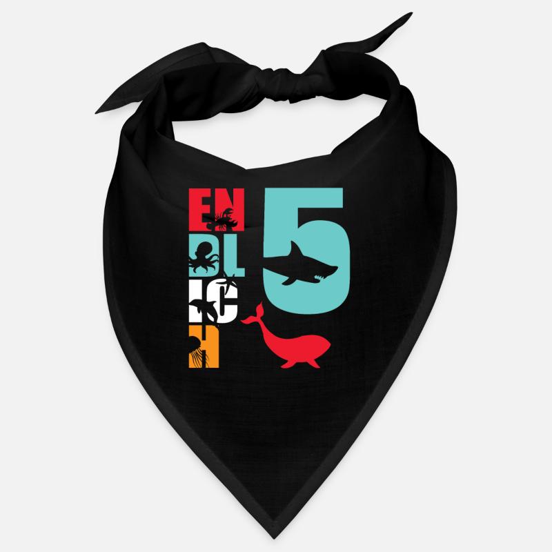 Endlich 5 Hai Fisch Bandana