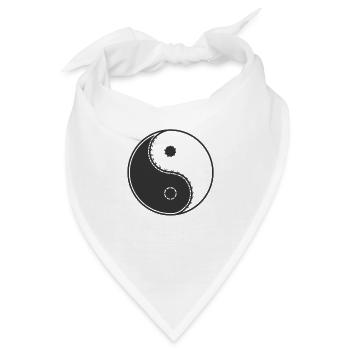 Yin and Yang Konzept - Bandana - Weiß - Vorne