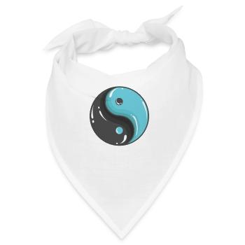 Yin and Yang Gleichgewicht für Yoga - Bandana - Weiß - Vorne