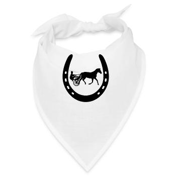 Trabrennpferd Trabrennsport Pferdesport Pferde - Bandana - Weiß - Vorne