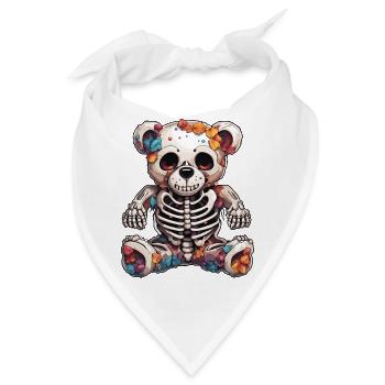 Teddybär / Kuscheltier / Stofftier / Geschenkidee - Bandana - Weiß - Vorne