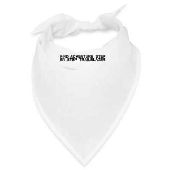 Wandern - Find adventure, step by step, - Bandana - Weiß - Vorne