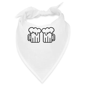 Bier - Bandana - Weiß - Vorne