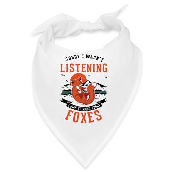 Fuchs Geschenk Rotfuchs - Bandana - Weiß - Vorne