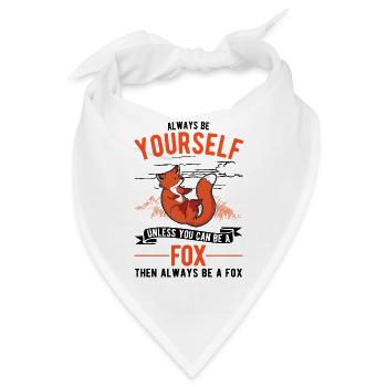 Fuchs Geschenk Rotfuchs - Bandana - Weiß - Vorne