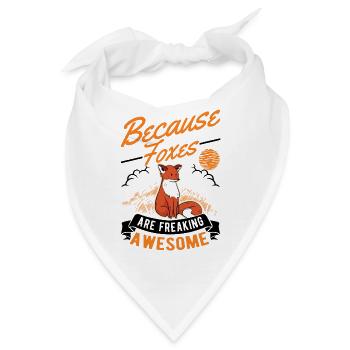 Fuchs Geschenk Rotfuchs - Bandana - Weiß - Vorne