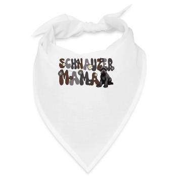Riesenschnauzer Groovy Schnauzer Mama - Bandana - Weiß - Vorne