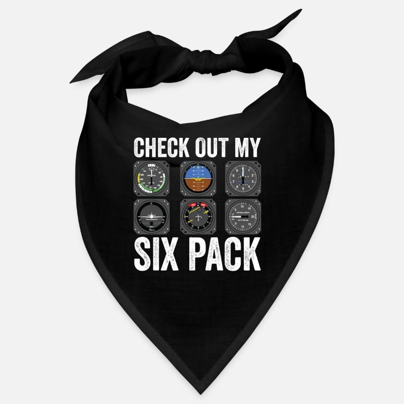Funny Pilot Six Pack Simulation de vol d’aviation Bandana