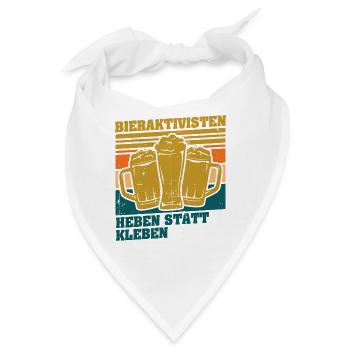 Bieraktivisten Heben statt Kleben - Bandana - Weiß - Vorne