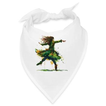 Irischer Tanz Feis Kleeblatt Festival - Bandana - Weiß - Vorne