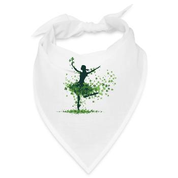 Irischer Tanz Feis Kleeblatt Festival - Bandana - Weiß - Vorne