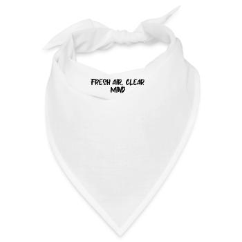 Wandern - Fresh Air, Clear Mind - Bandana - Weiß - Vorne