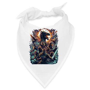 Drachenkrieger Epische Schlacht - Bandana - Weiß - Vorne
