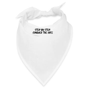 Wandern - Step by step, conquer the hike - Bandana - Weiß - Vorne