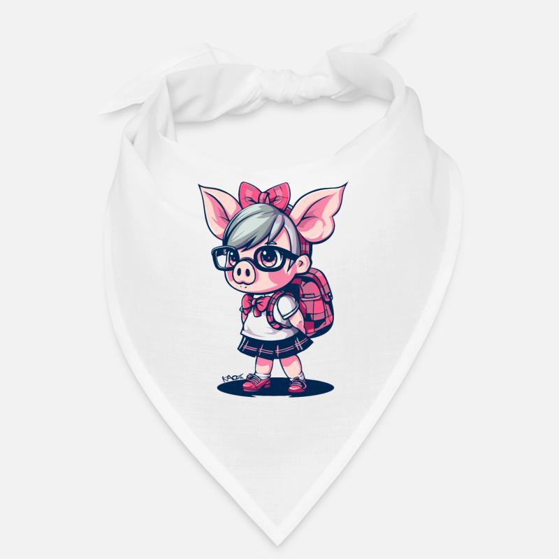 Retour à l’école : Nerd Écolière Cochon Bandana