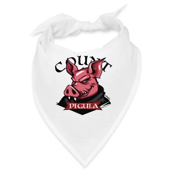 Graf Pigula, das Vampir Schwein - Bandana - Weiß - Vorne