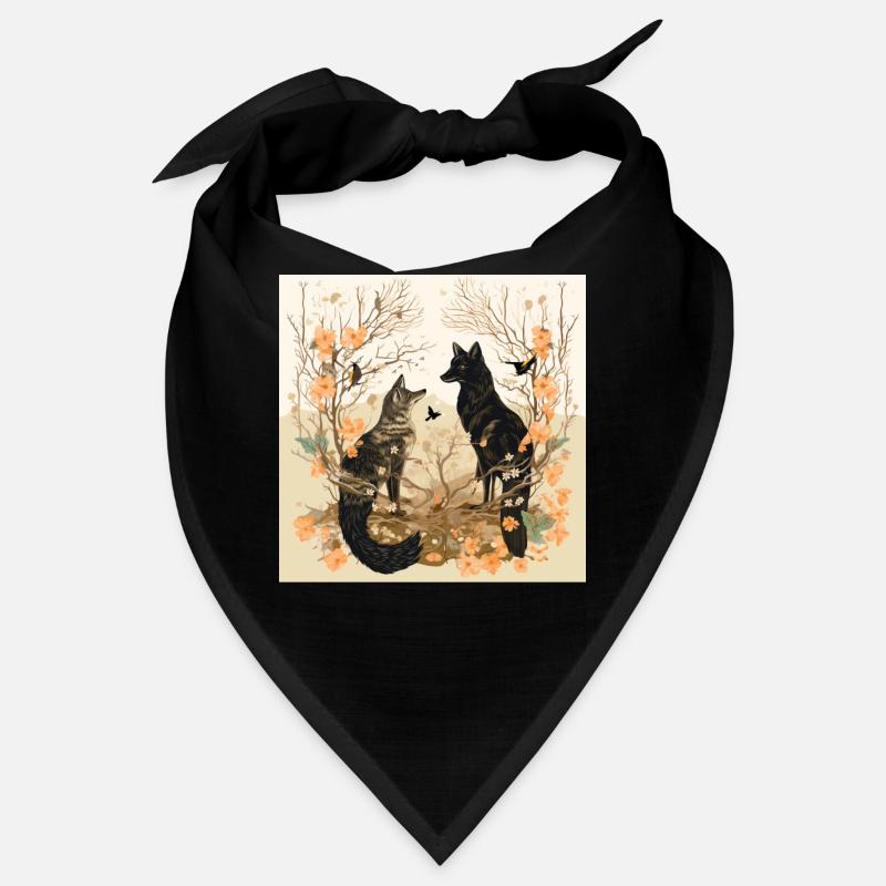 Harmony nature animals crow fox rabbit Bandana