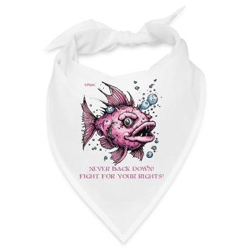 Kämpfe für deine Rechte: Freiheitskämpfer Fisch - Bandana - Weiß - Vorne