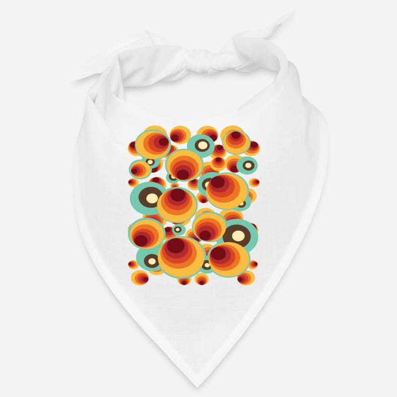 Retro Polka Dots Circle Pattern Bandana