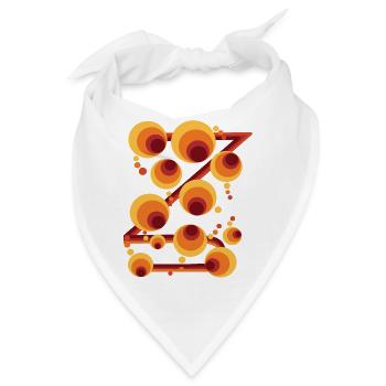Abstraktes Polka Dot Kreismuster - Bandana - Weiß - Vorne