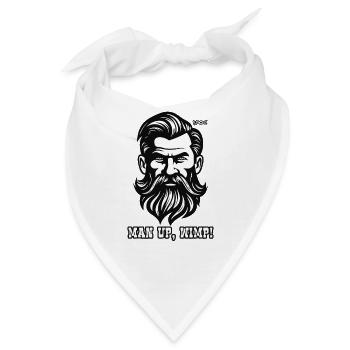 "Man Up Attraktiver bärtiger Kerl" - Bandana - Weiß - Vorne