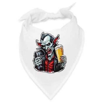 Vampir / Dracula / Blutsauger / Halloween / Mythos - Bandana - Weiß - Vorne