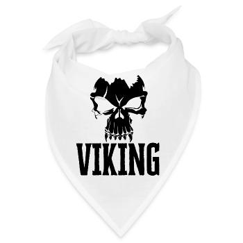 Viking Totenkopf Wikinger Walhalla - Bandana - Weiß - Vorne