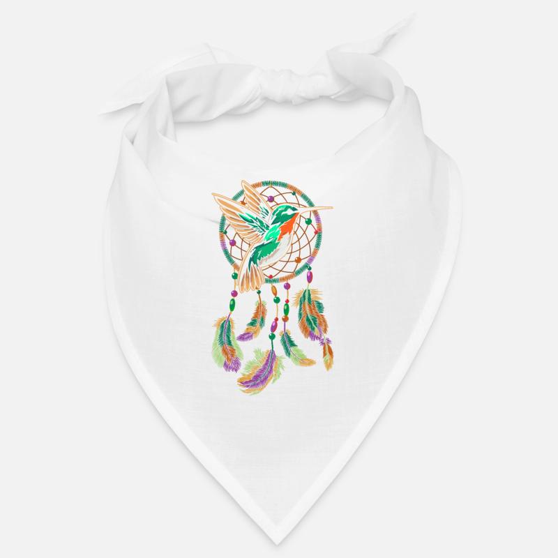 Kolibri Traumfänger Traumfängervogel - Bandana - Weiß