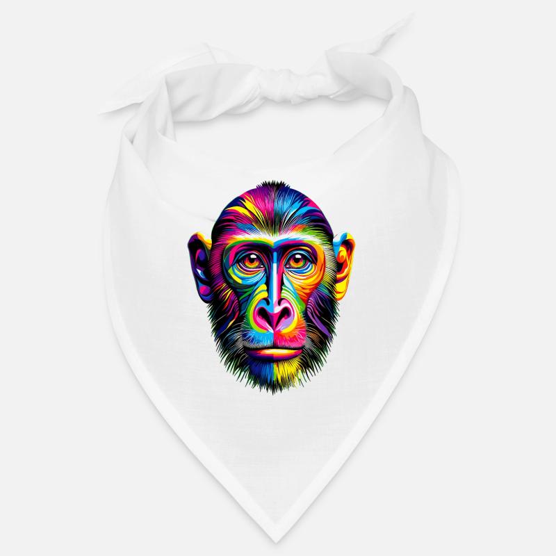 Coloré Pop Art singe amant singe chimpanzé Bandana