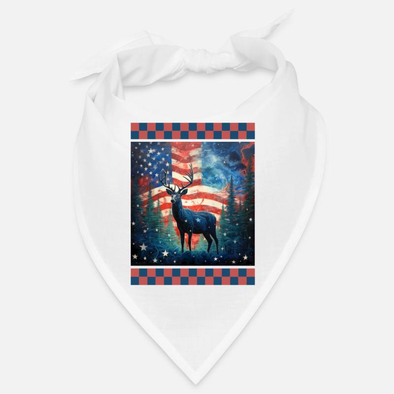 Drapeau américain galactique traînées de météores camouflage de l’espace Bandana