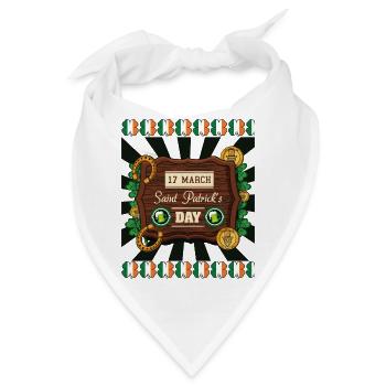 St. Patrick's Tag 2 - Bandana - Weiß - Vorne