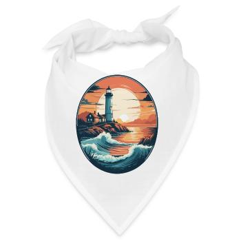 Küsten Leuchtturm - Bandana - Weiß - Vorne