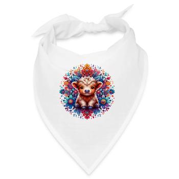 Hochland Kuh - Magische Wiese - Bandana - Weiß - Vorne