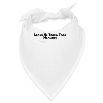 Wandern - Leave No Trace, Take Memories - Bandana - Weiß - Vorne