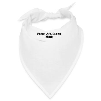 Wandern - Fresh Air, Clear Mind - Bandana - Weiß - Vorne