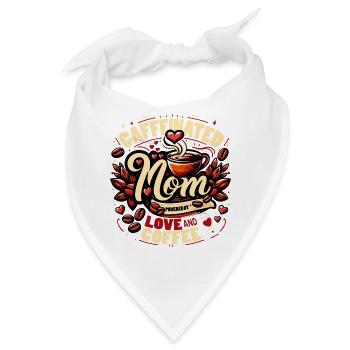 Koffeinhaltiges Mama-Design mit Liebe und Kaffee - Bandana - Weiß - Vorne