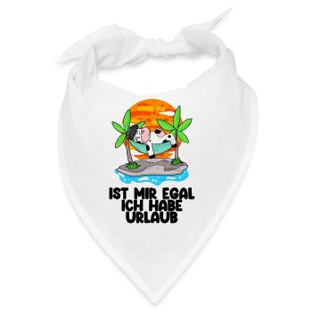 Urlaub Ferien Frei Kuh - Bandana - Weiß - Vorne