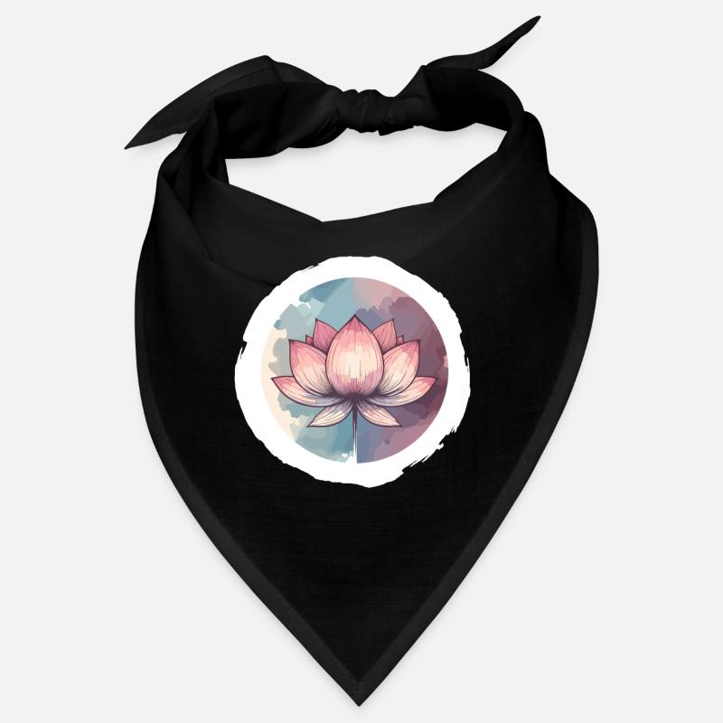 Fleur de Lotus dessinée Bandana