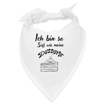 Süß wie Desserts - Bandana - Weiß - Vorne