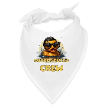 Lustige Gummi Ente Mit Spruch - Bandana - Weiß - Vorne