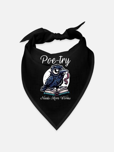 Edgar Allan Poe Fan, Classical Literature, - Bandana - black - Front