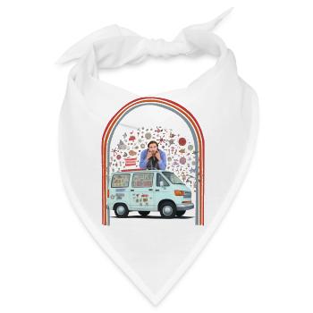 HIV-Aufklärung Hippie Van Retro - Bandana - Weiß - Vorne