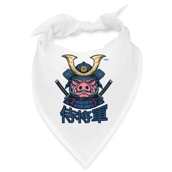 Shogun Samurai Schwein - Bandana - Weiß - Vorne