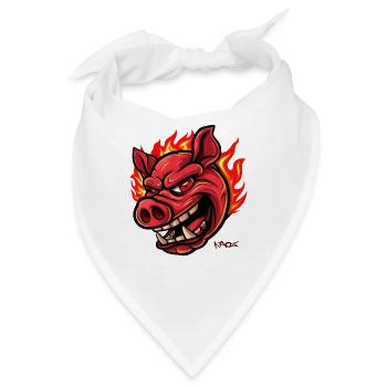 Ein Schwein wie ein brennender Komet - Bandana - Weiß - Vorne