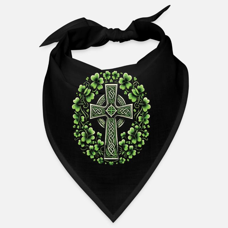 Conception de la Saint-Patrick de la croix irlandaise verte Bandana