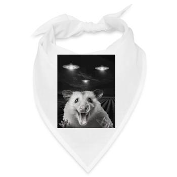 Lustiges Opossums Selfie Vor UFOs Opossum UFO - Bandana - Weiß - Vorne