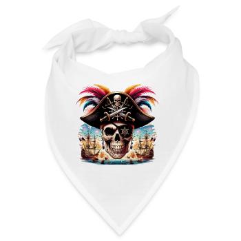 Piratenfest Totenkopf Shirt Gasparilla Celebration - Bandana - Weiß - Vorne