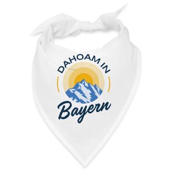 Bayern Dahoam Heimat Bayerisch Boarisch Berge - Bandana - Weiß - Vorne